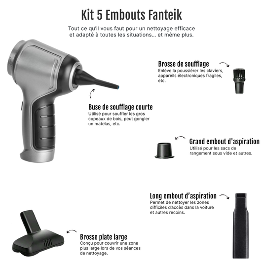 Kit 5 Embouts Fanteik