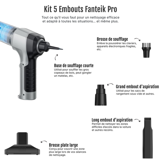 Kit 5 Embouts Fanteik Pro